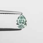 Load image into Gallery viewer, 0.32ct 5.48x3.95x2.17mm GIA Fancy Vivid Bluish Green Pear Brilliant 24131-01

