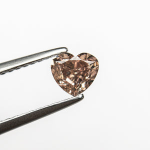 0.53ct 4.73x5.14x2.92mm GIA I1 Fancy Brown-Pink Heart Brilliant 🇦🇺 24115-01