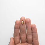 Load image into Gallery viewer, 2.67ct 12.63x9.33x3.92mm Apricot (Fancy Orange-Yellow) Lozenge Rosecut 18857-01 - Misfit Diamonds
