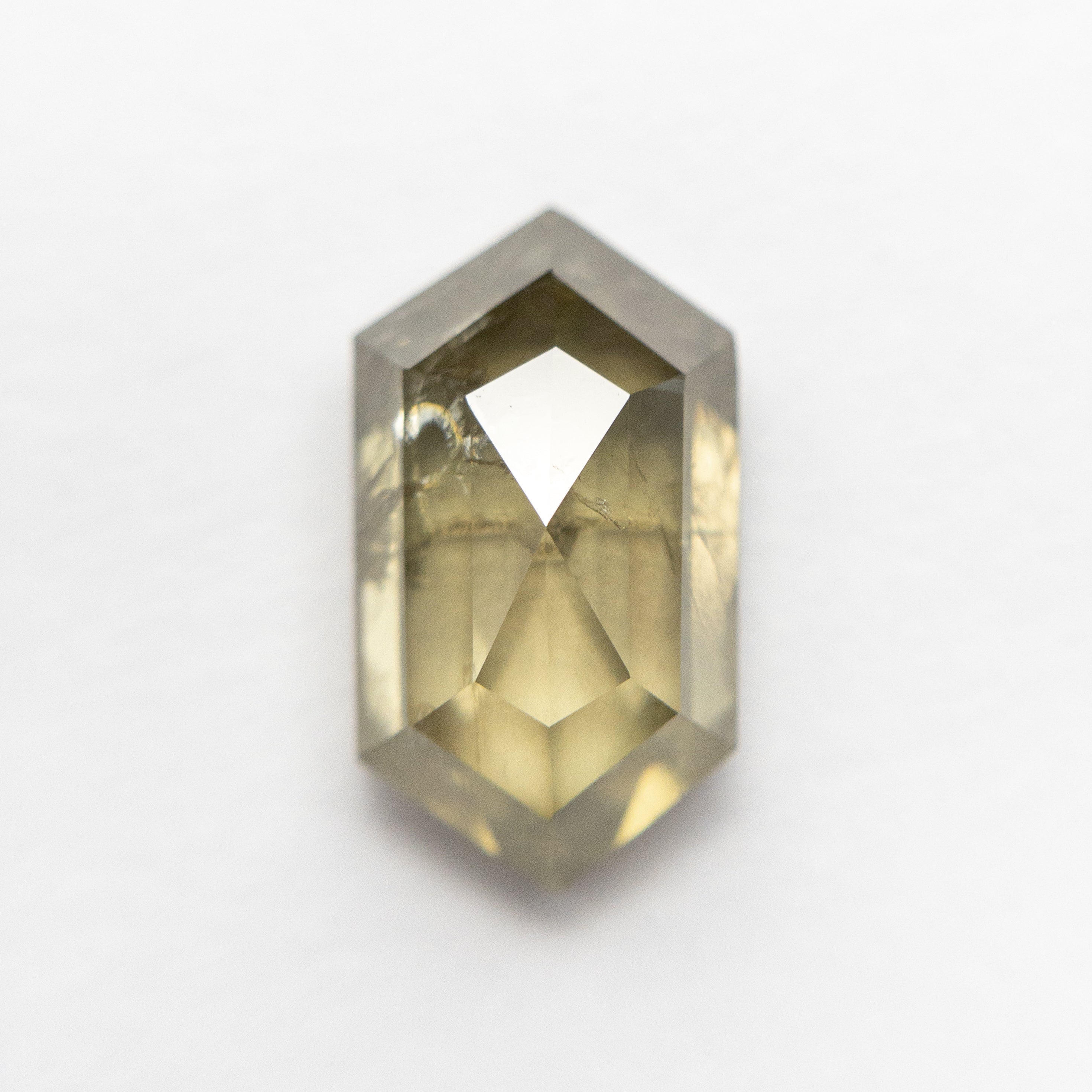 3.51ct 11.96x6.72ctx4.71mm Hexagon Rosecut 19048-11 - Misfit Diamonds