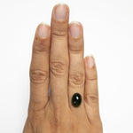 Load image into Gallery viewer, 6.22ct 12.13x9.17x5.57mm Teal Oval Cabochon Cut Sapphire 19822-07
