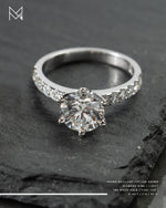 Load image into Gallery viewer, 18K White Gold Round Brilliant Cut Lab Grown Diamond Ring (1.62ct)

