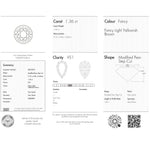 Load image into Gallery viewer, 1.36ct 9.10x5.68x3.65mm VS1 Fancy Light Yellowish Brown Geo Pear Step Cut 28045-01

