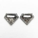 Load image into Gallery viewer, 1.40cttw 2pc 5.71x7.14x2.33mm 5.67x7.08x2.46mm Shield Rosecut Matching Pair 20951-05
