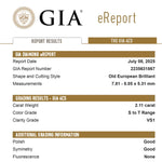 Load image into Gallery viewer, 2.11ct 7.81x8.05x5.31mm GIA VS1 S-T Antique Old European Cut 26755-01
