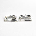 Load image into Gallery viewer, 0.63cttw 2pc 6.75x3.40x1.50mm 6.62x3.33x1.57mm VVS H-I Epaulette Step Cut Matching Pair 25519-01
