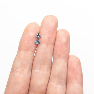 0.41cttw 2pc 4.02x3.92x2.16mm 4.00x3.98x2.15mm Triangle Step Cut Matching Pair Sapphire 26132-01
