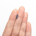Load image into Gallery viewer, 0.38cttw 2pc 3.99x3.95x2.09mm 3.99x3.93x2.08mm Triangle Step Cut Matching Pair Sapphire 26132-02
