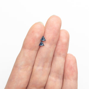 0.38cttw 2pc 3.99x3.95x2.09mm 3.99x3.93x2.08mm Triangle Step Cut Matching Pair Sapphire 26132-02