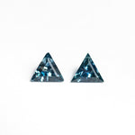 Load image into Gallery viewer, 0.43cttw 2pc 4.08x4.01x2.19mm 4.04x3.99x2.25mm Triangle Step Cut Matching Pair Sapphire 26132-03
