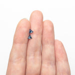 Load image into Gallery viewer, 0.43cttw 2pc 4.08x4.01x2.19mm 4.04x3.99x2.25mm Triangle Step Cut Matching Pair Sapphire 26132-03
