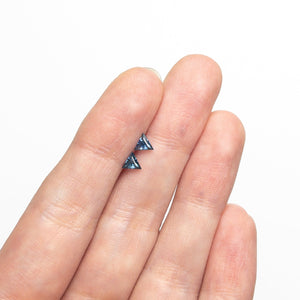 0.45cttw 2pc 4.07x3.99x2.27mm 4.08x4.01x2.20mm Triangle Step Cut Matching Pair Sapphire 26132-04