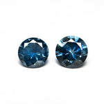 Load image into Gallery viewer, 1.27cttw 2pc 5.10x5.08x3.12mm 5.33x5.32x3.54mm Round Brilliant Sapphire Matching Pair 26556-37
