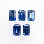 Load image into Gallery viewer, 2.25cttw 5pc 5.5x3.5mm Cut Corner Rectangle Step Cut Sapphires 27722-01
