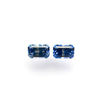 Load image into Gallery viewer, 0.95cttw 2pc 5.5x3.5mm Cut Corner Rectangle Step Cut Sapphires 27724-01
