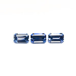 Load image into Gallery viewer, 1.39cttw 3pc 5.5x3.5mm Cut Corner Rectangle Step Cut Sapphire 27725-01
