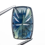 Load image into Gallery viewer, 4.09ct 12.75x8.30x3.16mm Cushion Fantasy Cut Sapphire 27762-03
