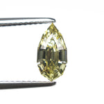 Load image into Gallery viewer, 1.16ct 9.60x4.91x3.19mm VVS2 Greenish Yellow Geo Pear Step Cut 27905-10
