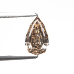 Load image into Gallery viewer, 1.09ct 8.76x5.28x3.48mm VS2 Fancy Deep Orangey Brown Geo Pear Step Cut 28050-01
