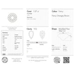 Load image into Gallery viewer, 1.07ct 8.54x5.34x3.34 VS2 Fancy Orangey Brown Geo Pear Step Cut 28053-01
