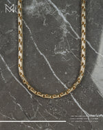 Load image into Gallery viewer, 18K Yellow Gold Rectangle Cable Round Chain
