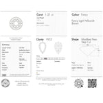 Load image into Gallery viewer, 1.21ct 9.11x5.57x3.36mm VVS2 Fancy Light Yellowish Brown Geo Pear Step Cut 28047-01
