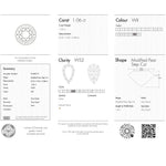 Load image into Gallery viewer, 1.06ct 8.52x5.22x3.28mm VVS2 W-X Geo Pear Step Cut 28054-01
