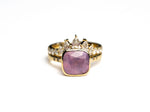 Load image into Gallery viewer, 14K Yellow Gold 3.77ct Cushion Brilliant Sapphire Afterglow Ring
