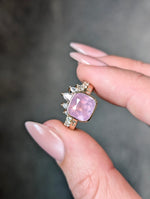 Load image into Gallery viewer, 14K Yellow Gold 3.77ct Cushion Brilliant Sapphire Afterglow Ring
