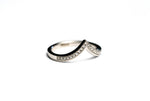 Load image into Gallery viewer, 14K White Gold Constellation Low Chevron Natural Diamond Band
