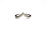 Load image into Gallery viewer, 14K White Gold Constellation Low Chevron Natural Diamond Band
