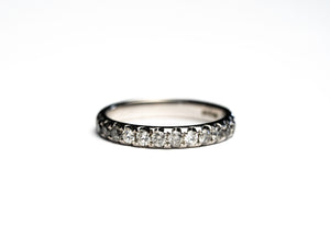 14K White Gold Salt and Pepper Ombre Eclipse Natural Diamond Band