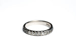 Load image into Gallery viewer, 14K White Gold Salt and Pepper Ombre Eclipse Natural Diamond Band
