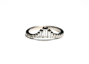 14K White Gold Baguette Equinox Natural Diamond Band