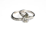 Load image into Gallery viewer, 14K White Gold 1.66ct Pear Brilliant Diamond Icefall Ring

