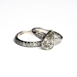 Load image into Gallery viewer, 14K White Gold 1.66ct Pear Brilliant Diamond Icefall Ring
