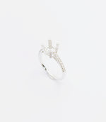 Load image into Gallery viewer, 18K White Gold Double 4 Prong Diamond Mounting Ring
