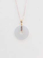 Load image into Gallery viewer, Icy Jadeite Jade Donut Necklace
