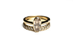 Load image into Gallery viewer, 14K Yellow Gold 1.05ct C5 Geo Oval Step Cut Diamond Mirage Ring

