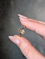 Load image into Gallery viewer, 14K Yellow Gold 1.05ct C5 Geo Oval Step Cut Diamond Mirage Ring
