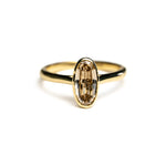 Load image into Gallery viewer, 14K Yellow Gold 1.05ct C5 Geo Oval Step Cut Diamond Mirage Ring
