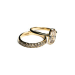 Load image into Gallery viewer, 14K Yellow Gold 1.05ct C5 Geo Oval Step Cut Diamond Mirage Ring

