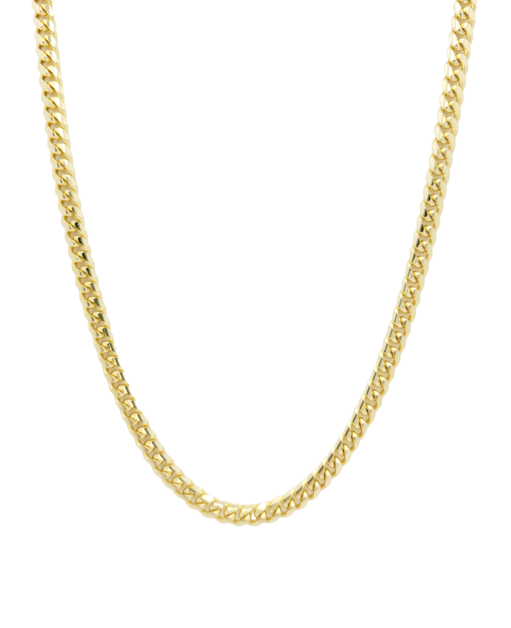 Solid 18K Yellow Gold Cuban Links Necklace