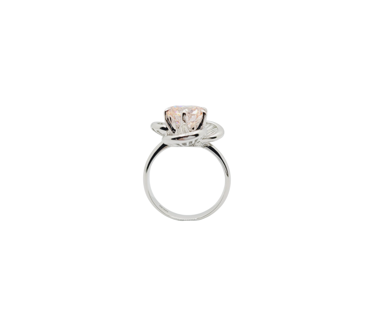 18K White Gold Fancy Pink Lab Grown Diamond Ring