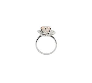 18K White Gold Fancy Pink Lab Grown Diamond Ring