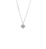 Load image into Gallery viewer, 14K White Gold 4 Prong Round Brilliant Cut Lab Grown Diamond Solitaire Necklace(0.537ct and 0.73ct)
