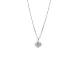 Load image into Gallery viewer, 14K White Gold 4 Prong Round Brilliant Cut Lab Grown Diamond Solitaire Necklace(0.537ct and 0.73ct)
