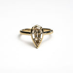 Load image into Gallery viewer, 14K Yellow Gold 1.13ct C5 Geometric Natural Pear Step Cut Diamond Oasis Ring
