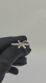 Load and play video in Gallery viewer, 18K White Gold Diamond Pave Setting
