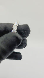 Load and play video in Gallery viewer, 14K White Gold Round Brilliant Cut Lab Grown Diamond Eternity Ring (33pts each)
